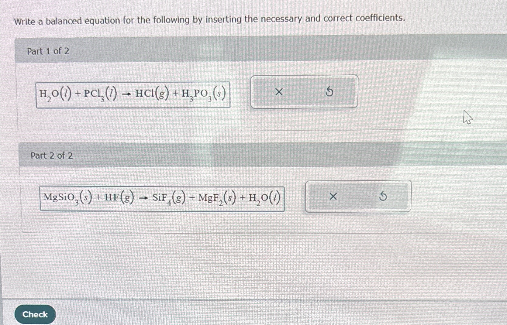 Solved Write a balanced equation for the following by | Chegg.com