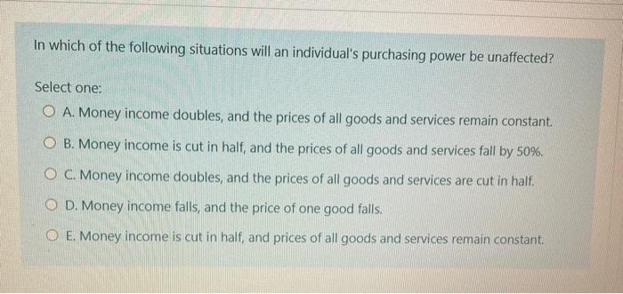 Solved In which of the following situations will an | Chegg.com