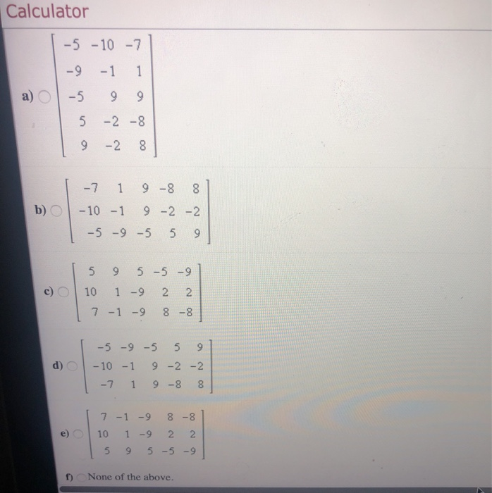 Solved Question 1 4 10 2 2 5 Given A What Is The Size Chegg Com