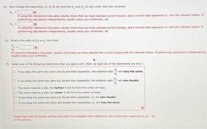 Solved Using The Center Of Mass Equations Or The Center Of 