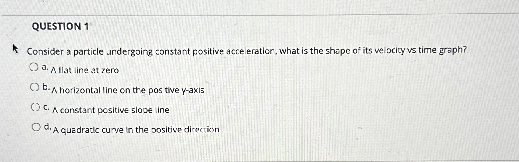 Solved QUESTION 1Consider a particle undergoing constant | Chegg.com