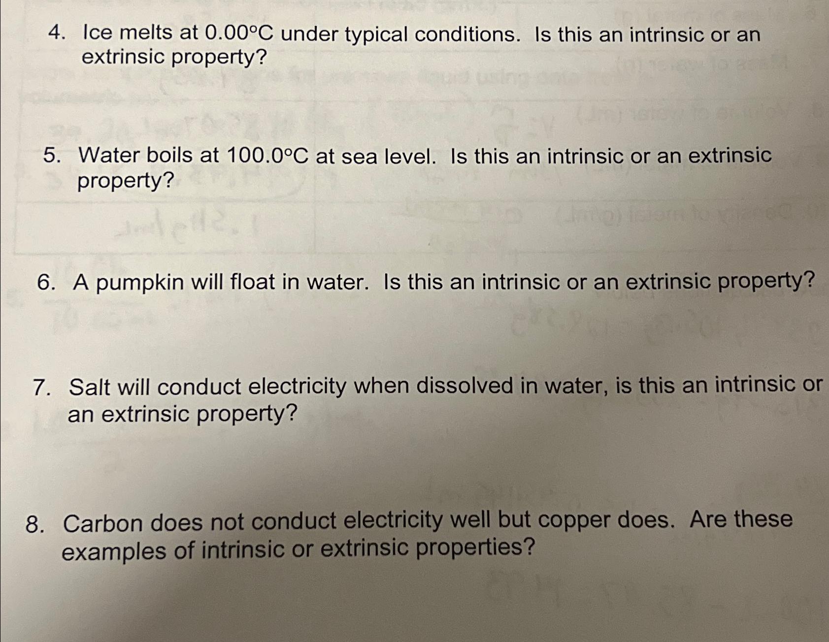 Solved Ice melts at 0.00\\deg C under typical conditions 