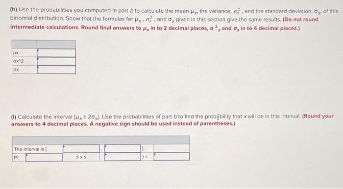Solved Suppose that x is a binomial random variable with n= | Chegg.com