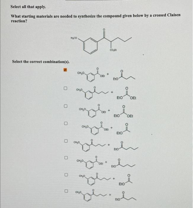 solved-select-all-that-apply-what-starting-materials-are-chegg