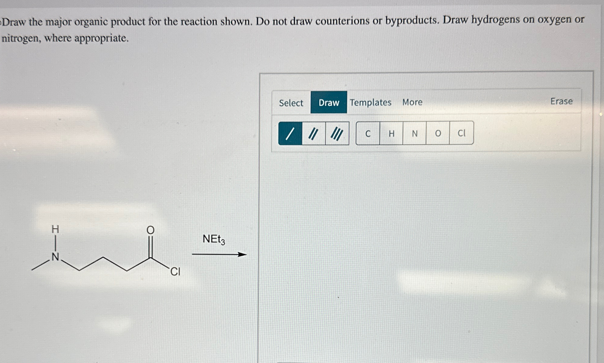 Solved Draw the major organic product for the reaction | Chegg.com