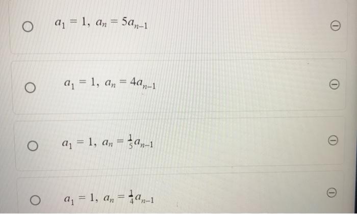 Solved Which of the following is a general recursive formula | Chegg.com
