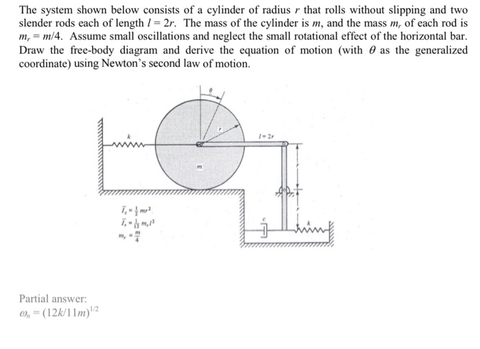 Solved The system shown below consists of a cylinder of | Chegg.com