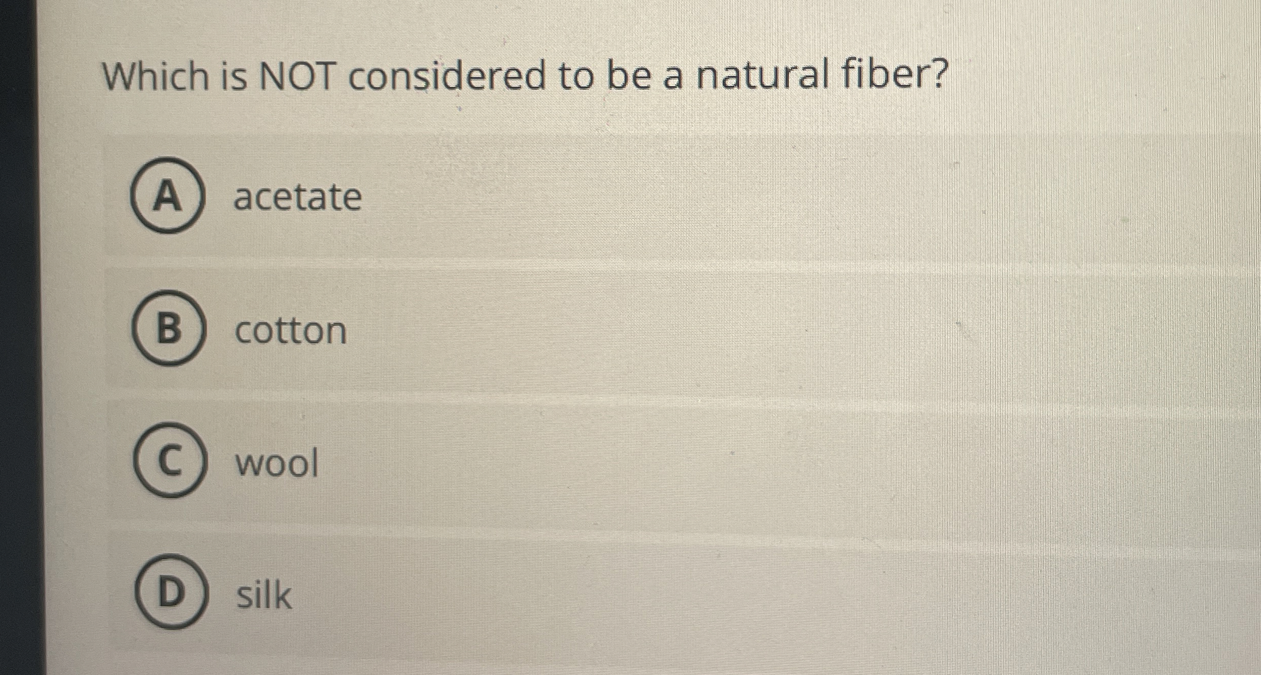 Solved Which is NOT considered to be a natural | Chegg.com