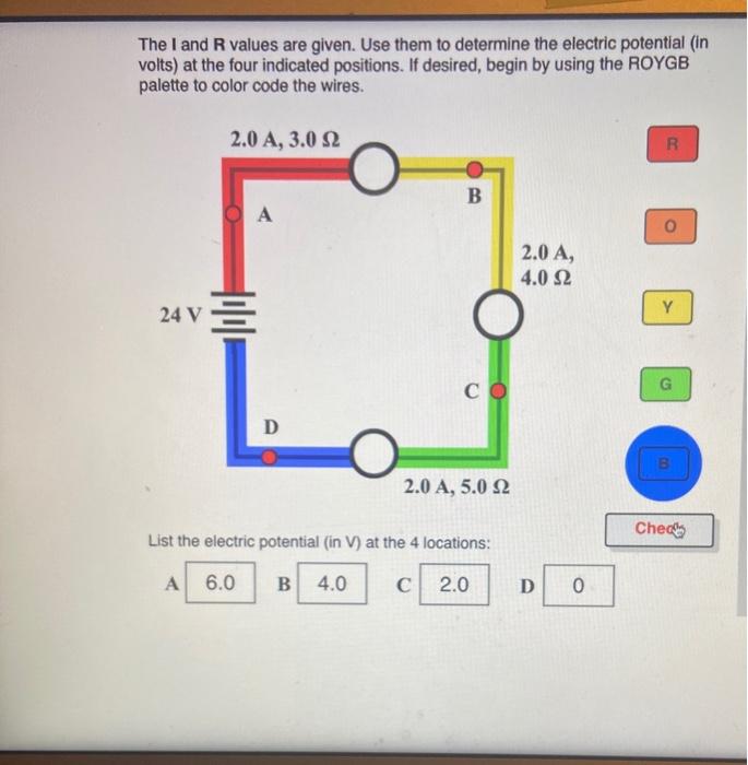 Solved The I and R values are given. Use them to determine | Chegg.com