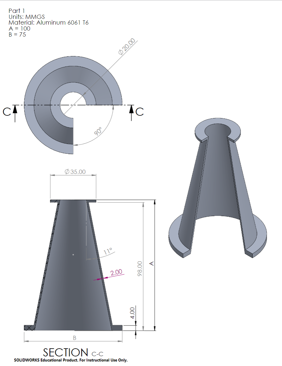 Solved by an EXPERT part in SolidworksI'm having trouble making this ...
