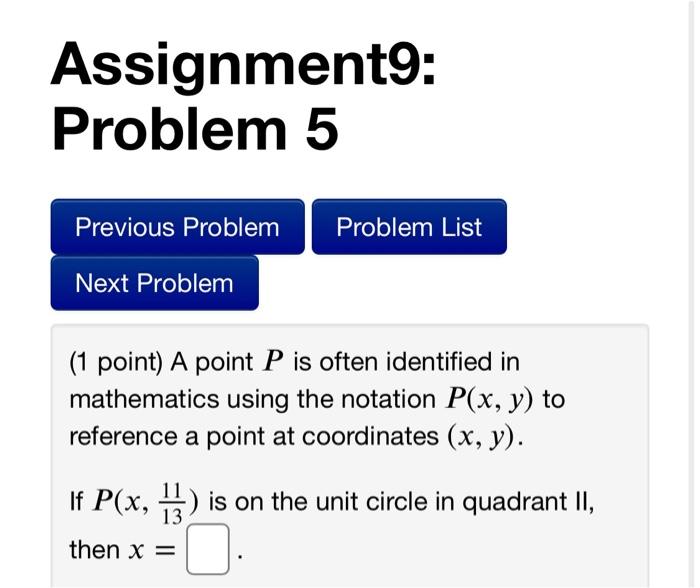Solved Assignments: Problem 4 Previous Problem Problem List | Chegg.com