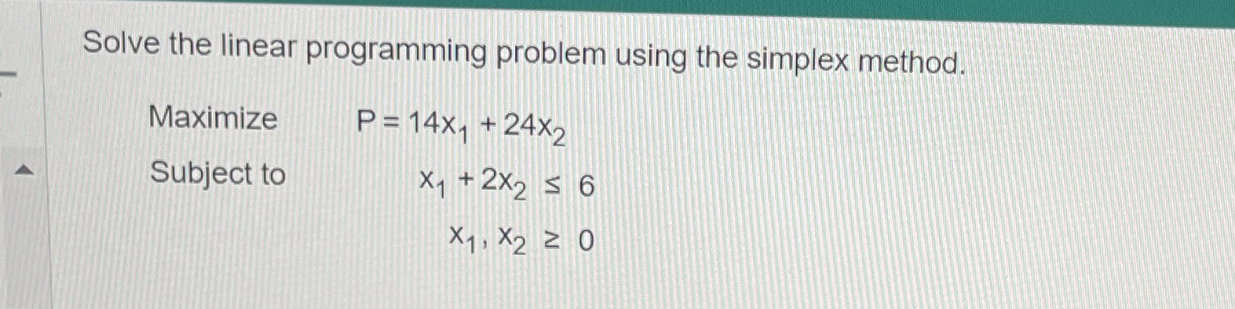 Solved Solve the linear programming problem using the | Chegg.com