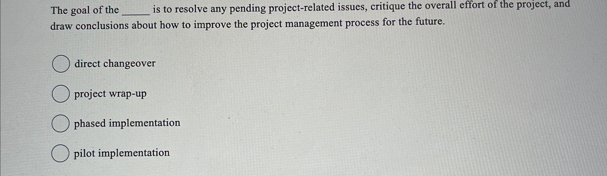 Solved The goal of the ﻿is to resolve any pending | Chegg.com