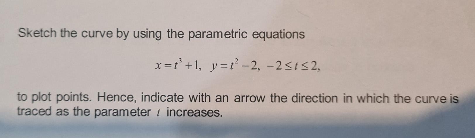 Solved Sketch the curve by using the parametric equations x | Chegg.com