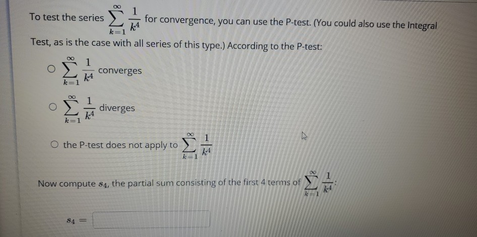 Solved 1 To test the series for convergence, you can use the | Chegg.com