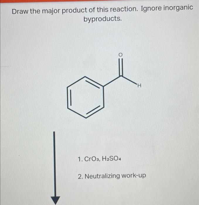 Solved Draw the major product of this reaction. Ignore | Chegg.com