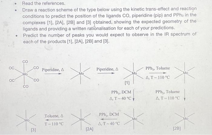 OC OC. Read the references. Draw a reaction | Chegg.com