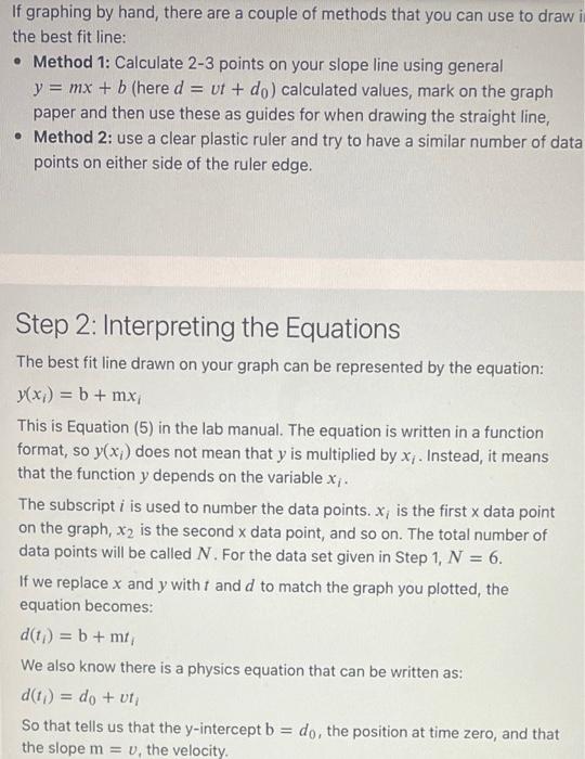 Solved Step 1: Graphing the Data Create a graph of position, | Chegg.com