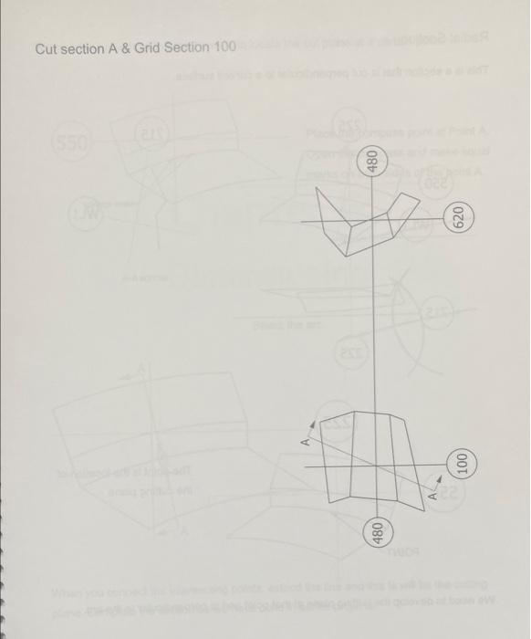 Cut section A \& Grid Section 100 | Chegg.com