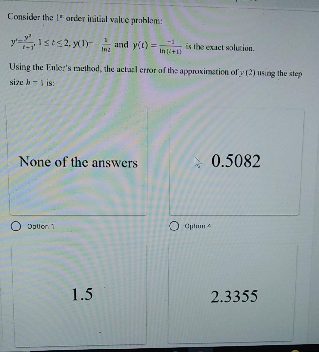 Solved Consider the 1st order initial value problem: 32 +2 | Chegg.com