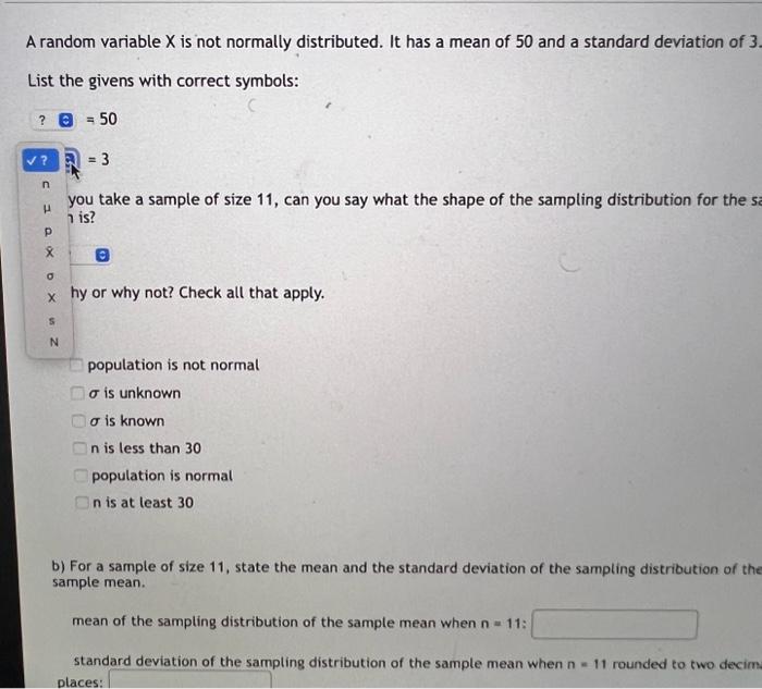 Solved A random variable X is not normally distributed. It | Chegg.com