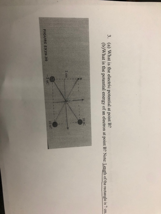 Solved 3. (a) What Is The Electric Potential At Point B? (b) | Chegg.com