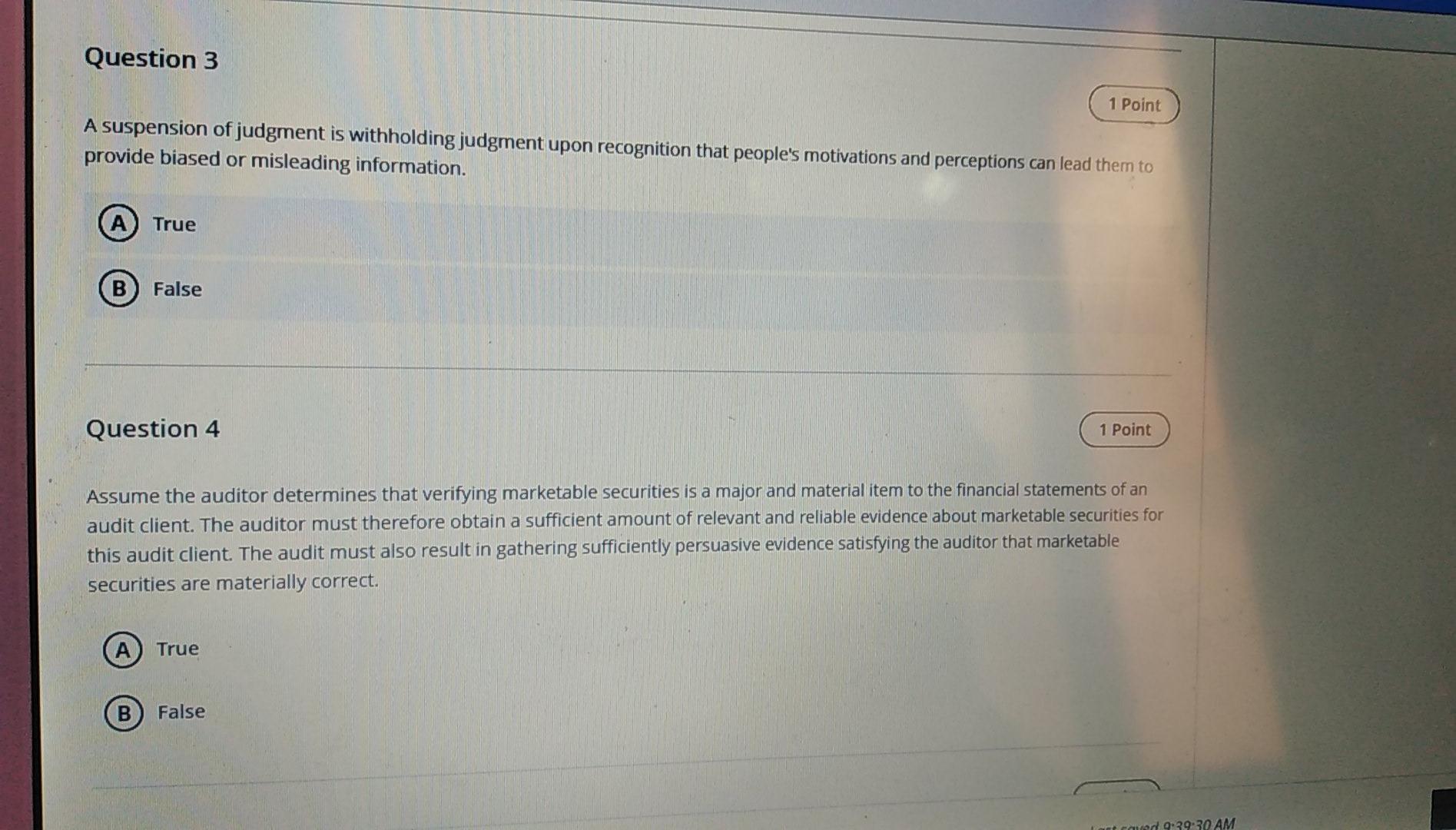 Solved Question 3 1 Point A suspension of judgment is