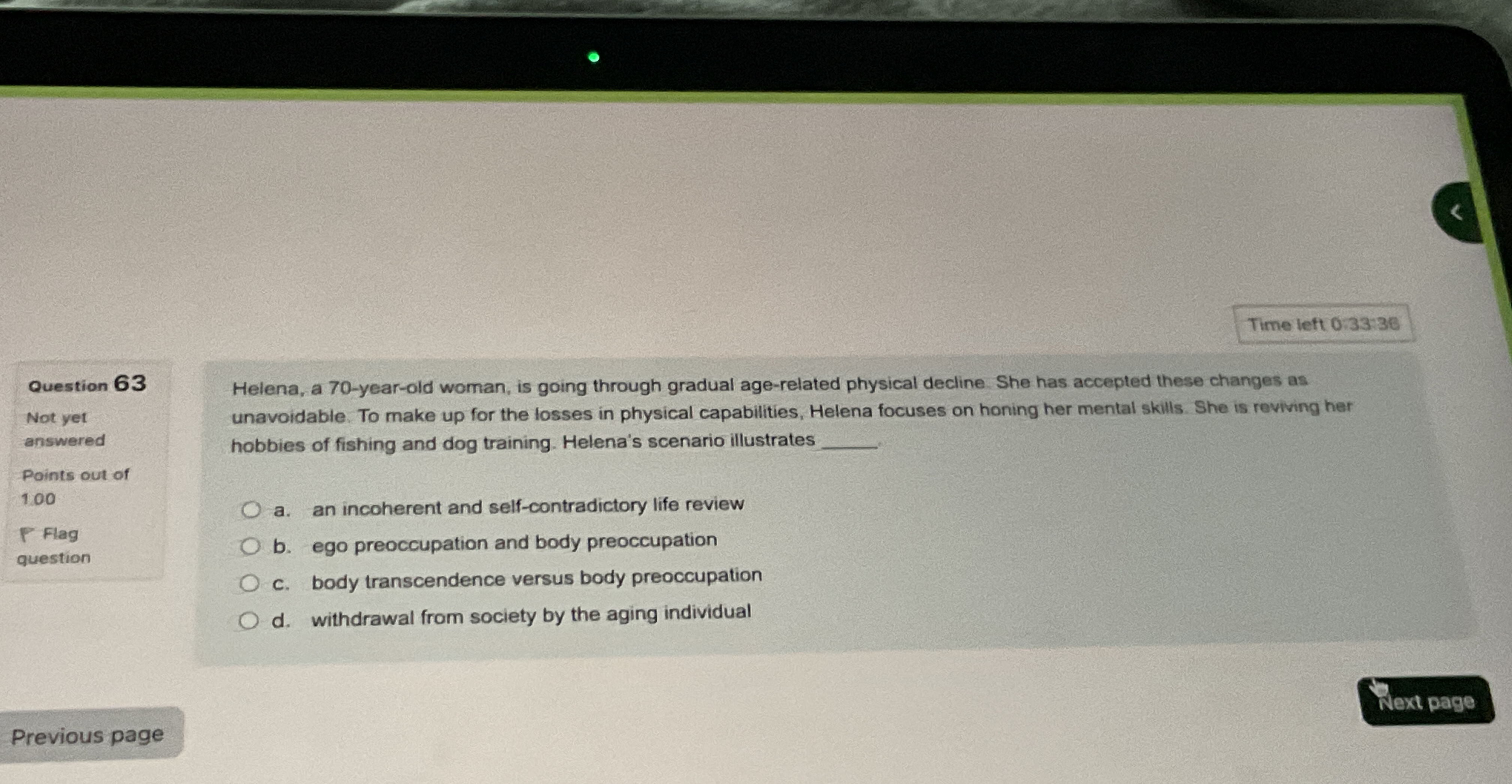 Solved Question 63Not yet answeredPoints out of 100Flag | Chegg.com