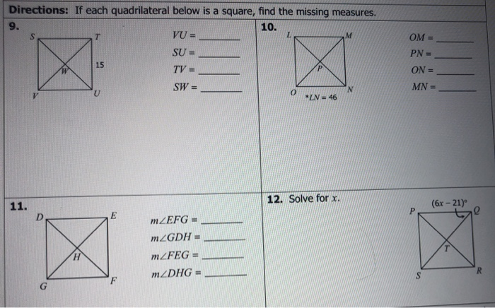 wallpapers If Each Quadrilateral Below Is A Square Find The Missing Measures if each quadrilateral below is a squar
