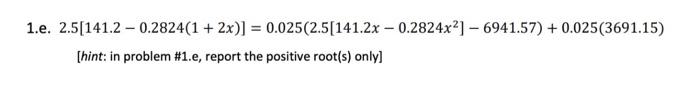 Solved Solve each of the following equations for the unknown | Chegg.com