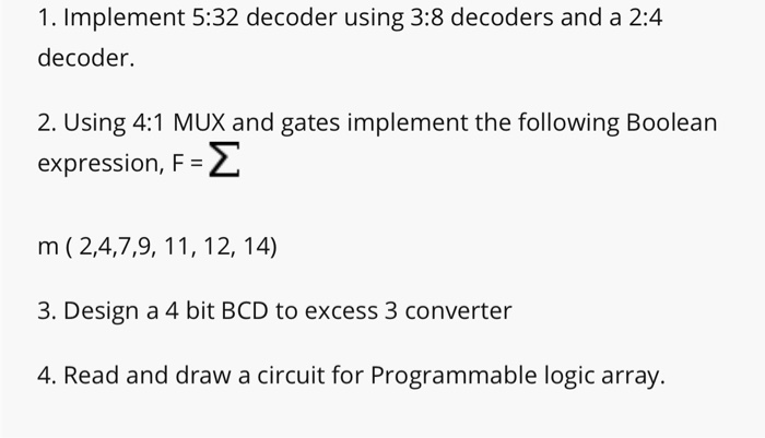 Solved 1 Implement 5 32 Decoder Using 3 8 Decoders And A Chegg Solved 1 Implement 5 32 Decoder Using 3 8 Decoders And A Chegg