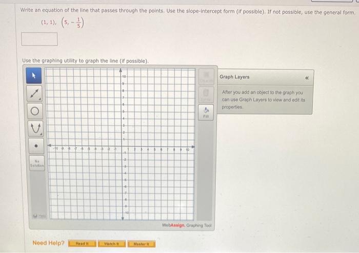 Solved Write an equation of the line that passes through the | Chegg.com