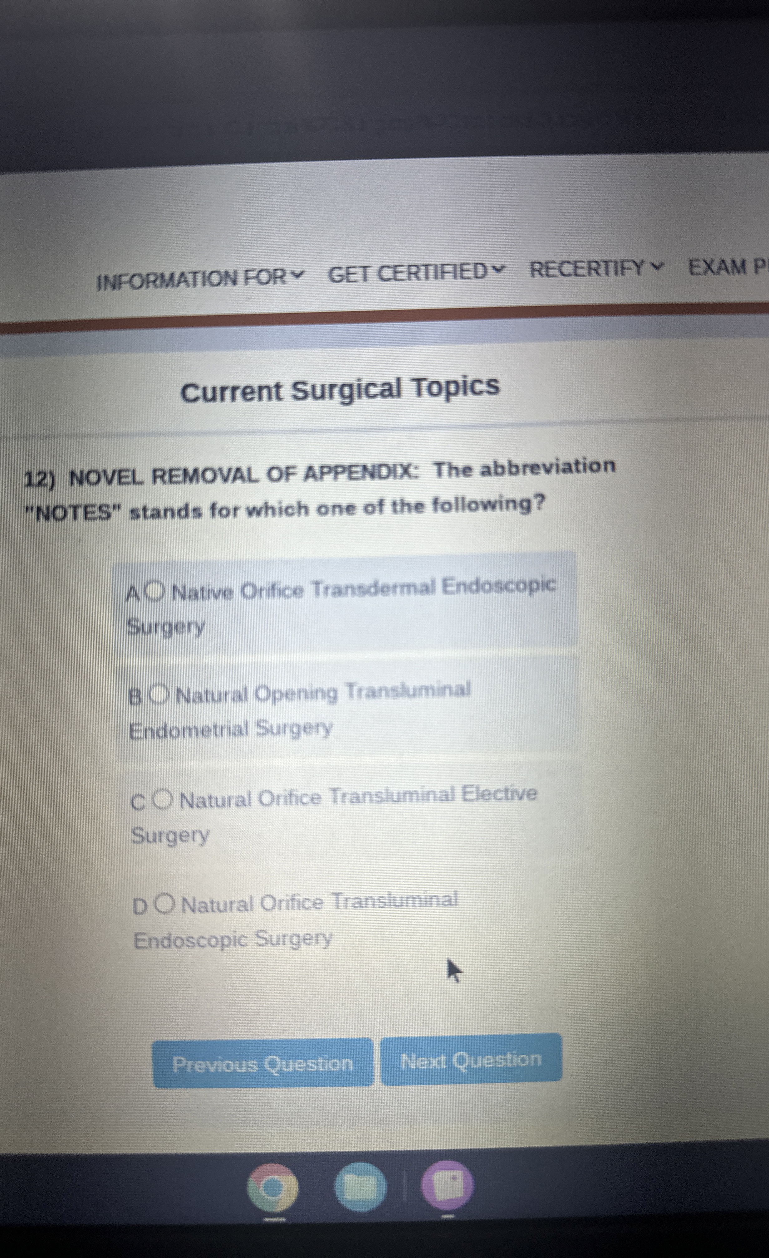 Solved Current Surgical TopicsNOVEL REMOVAL OF APPENDIX The