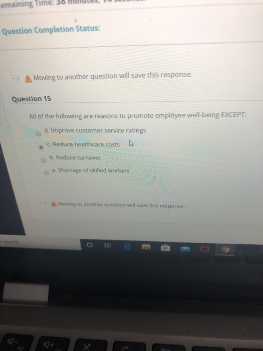 Solved emaining Time: 36 minutes, Question Completion | Chegg.com