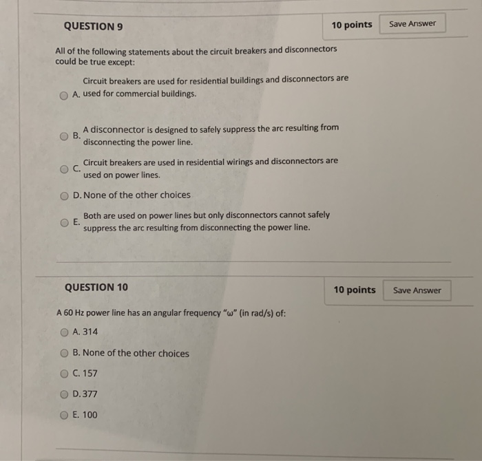 Solved QUESTION 9 10 points Save Answer All of the following | Chegg.com