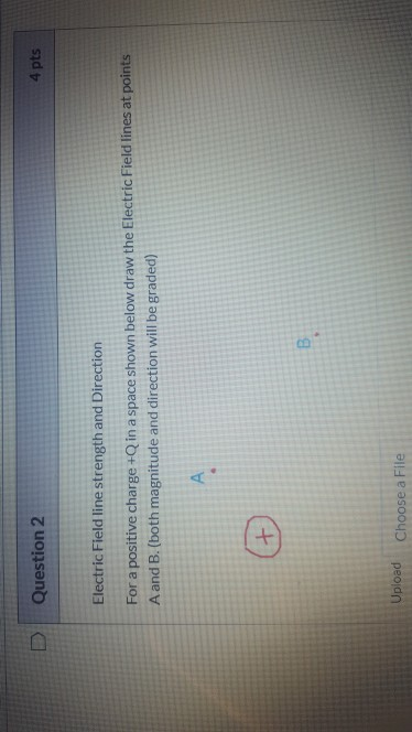 Solved Question 2 4 pts Electric Field line strength and | Chegg.com