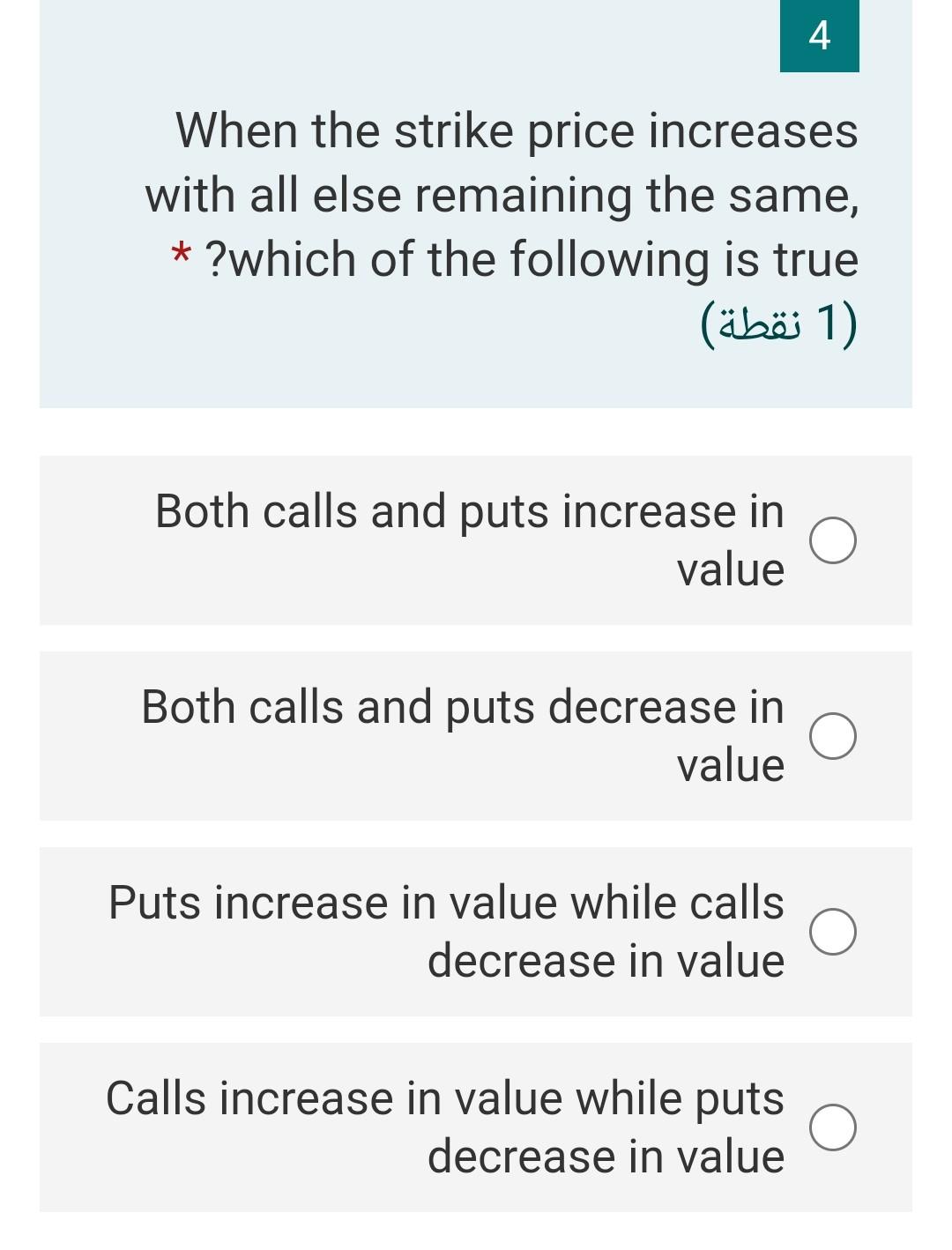 Solved 3 In put-call parity relationship; the put option | Chegg.com