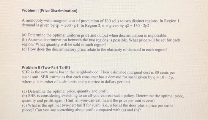 Solved A monopoly with marginal cost of production of \\( | Chegg.com