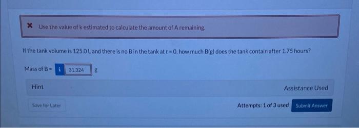 Solved A chemical reaction A→B is carried out in a closed | Chegg.com