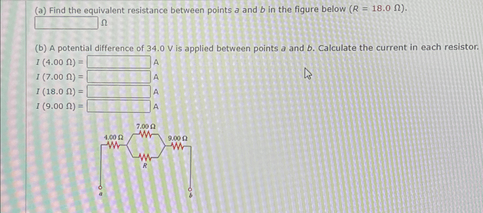 Solved (a) ﻿Find the equivalent resistance between points a | Chegg.com
