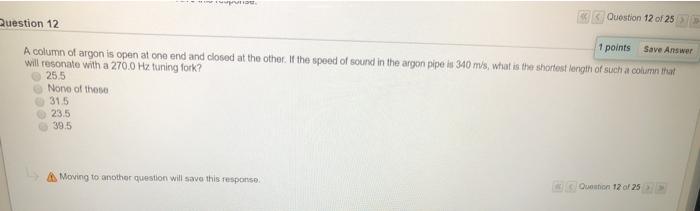 Solved Question 12 of 25 Question 12 1 points Save Answer A | Chegg.com