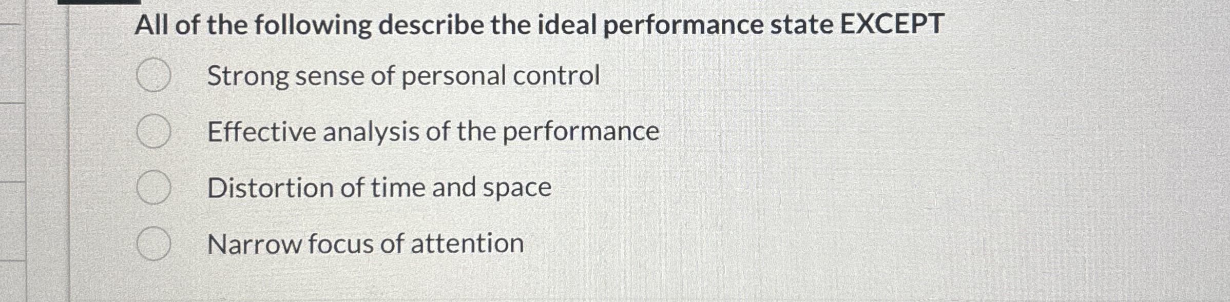 Solved All of the following describe the ideal performance | Chegg.com