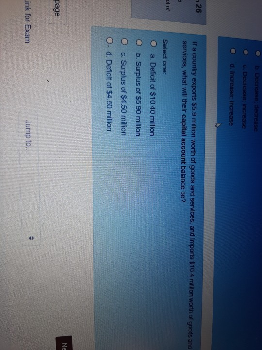 Solved b. Decrease, decrease Decrease increase d. Increase: | Chegg.com