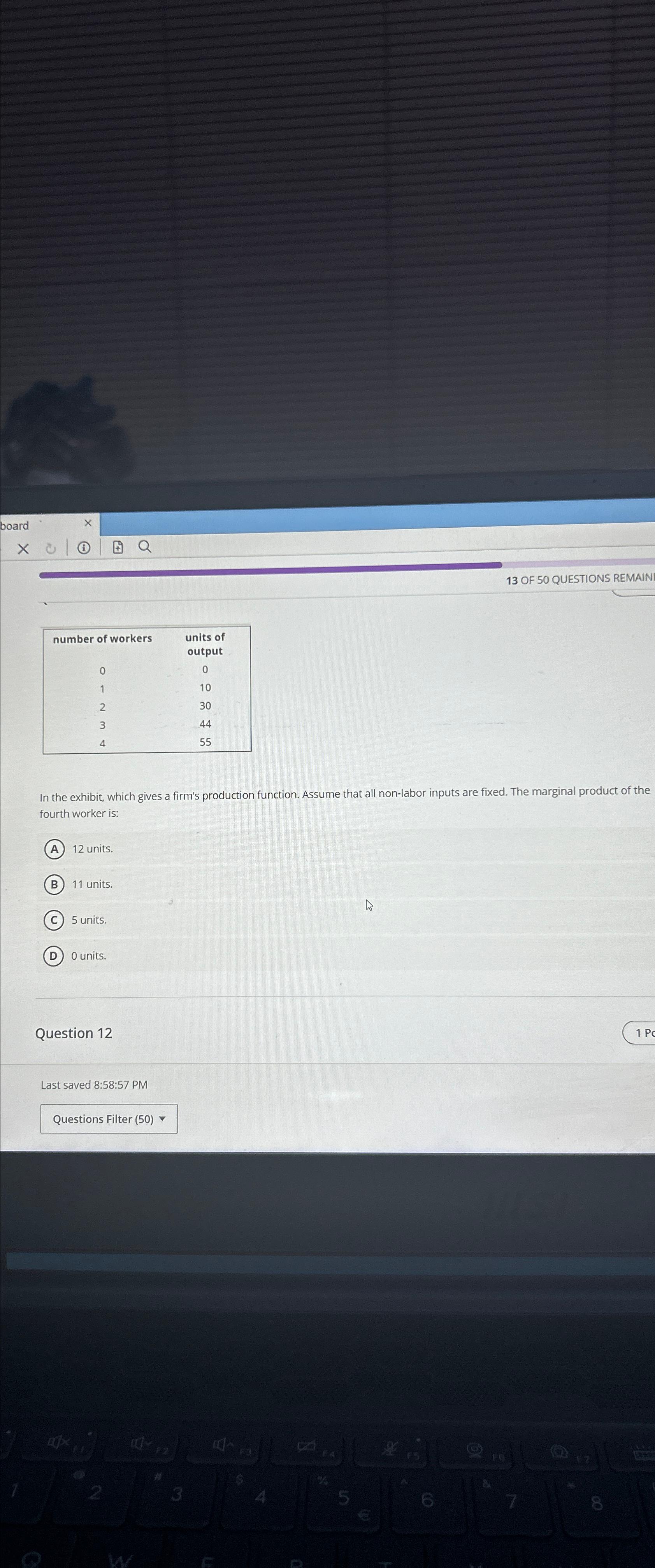 Solved 13 ﻿OF 50 ﻿QUESTIONS REMAIN\table[[number of | Chegg.com