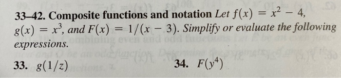 Solved 33–42. Composite functions and notation Let f(x) = x2 | Chegg.com