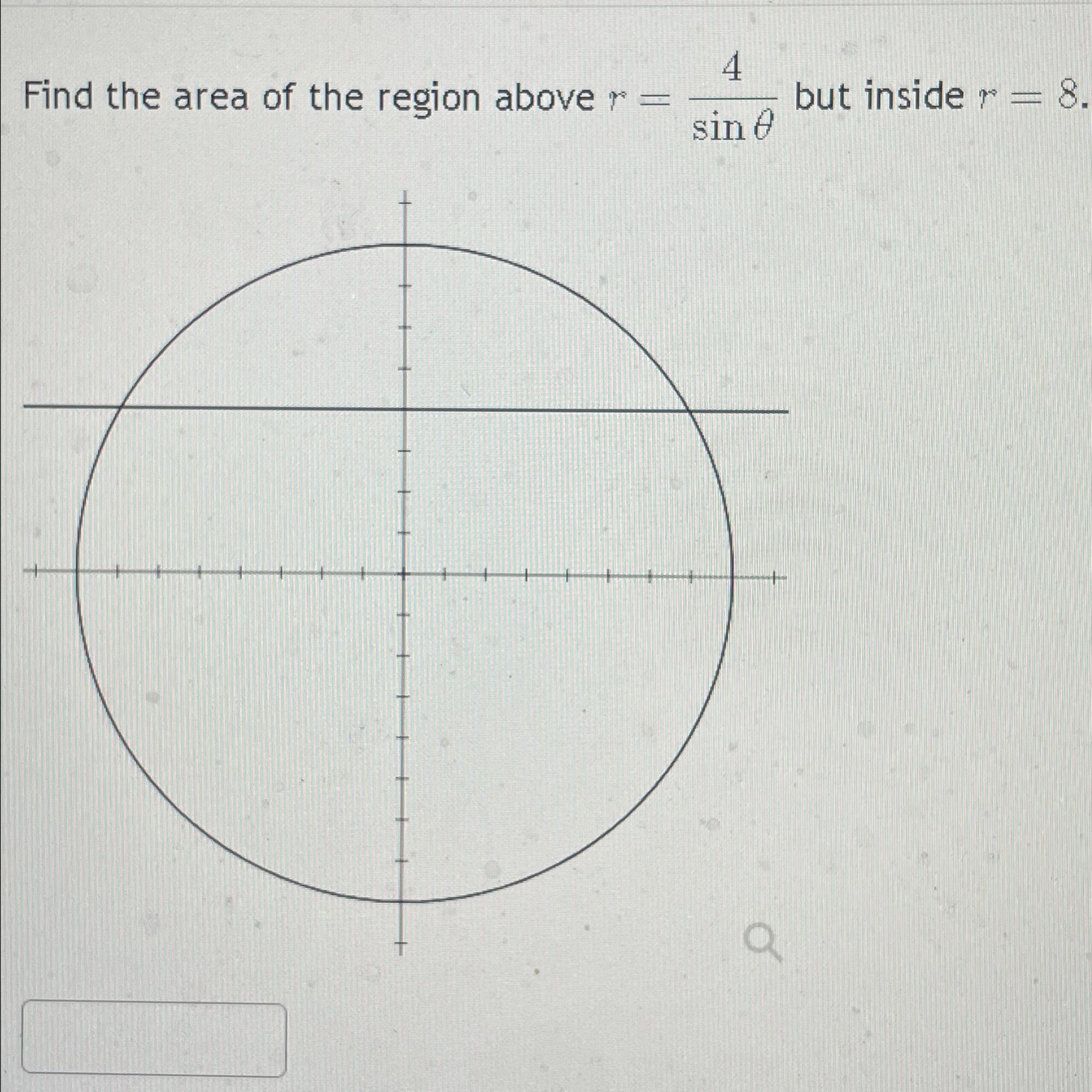 find the area of region r