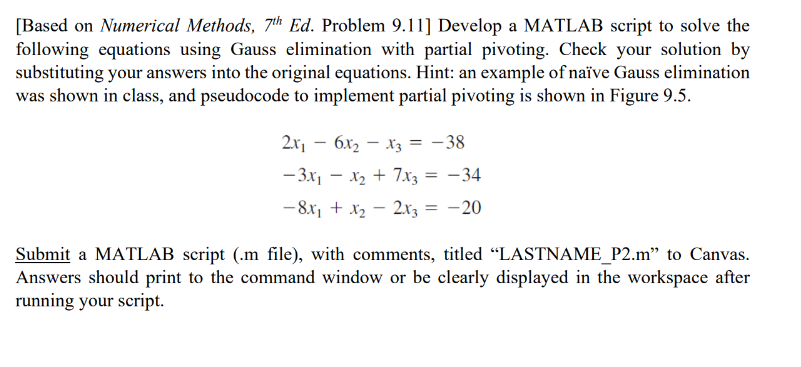 Solved [Based on Numerical Methods, 7th ﻿Ed. ﻿Problem 9.16] | Chegg.com