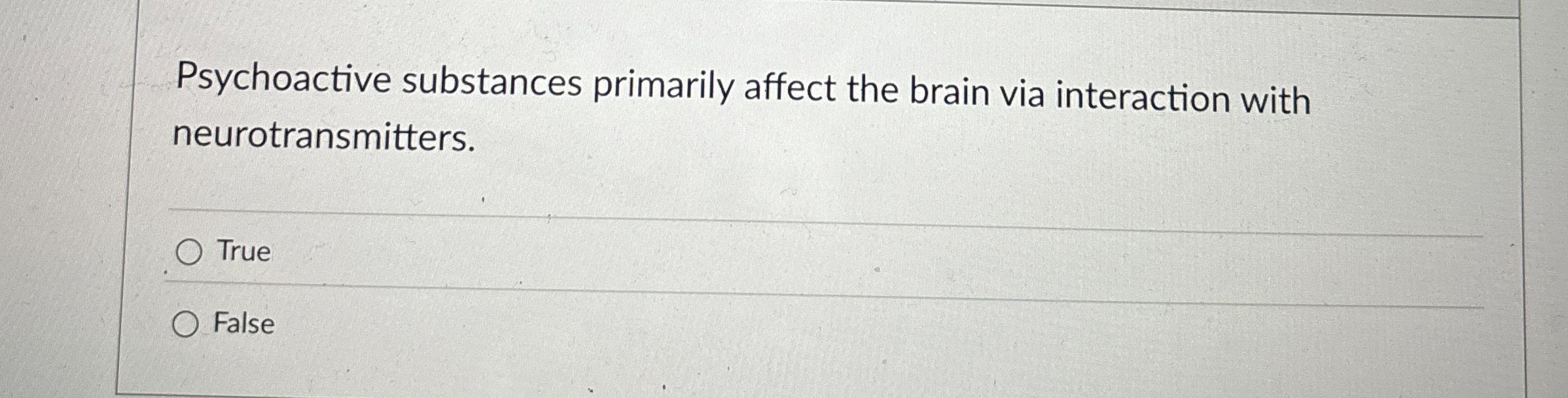 Solved Psychoactive substances primarily affect the brain | Chegg.com