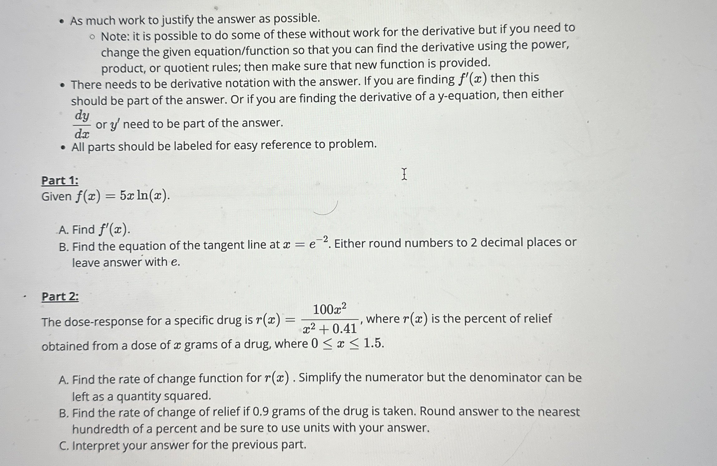 Solved As much work to justify the answer as possible.Note: | Chegg.com