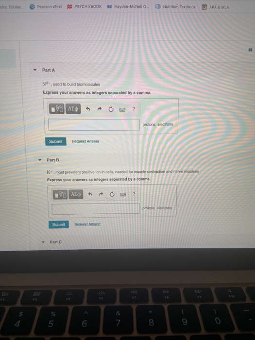 Solved Specify the numbers of protons and electrons in each | Chegg.com